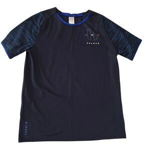 Kipsta Decathlon Youth France 14 Years Navy Blue T-shirt Tee Sports Football